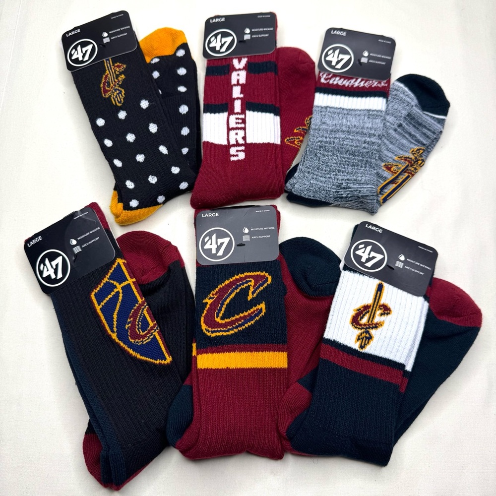 NBA Cleveland Cavaliers Men's Socks - Multi-Color Pack